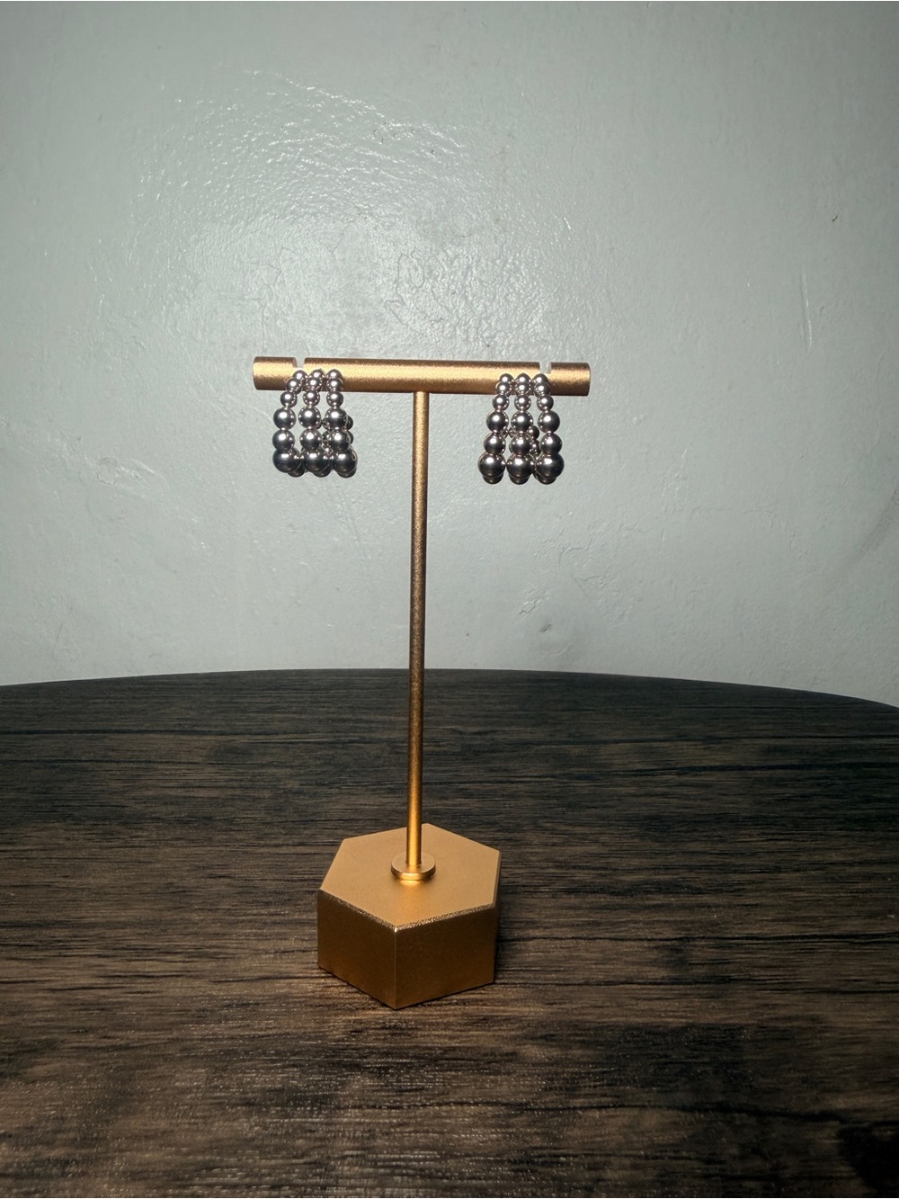 Silver Multi-Bead Earrings for Women